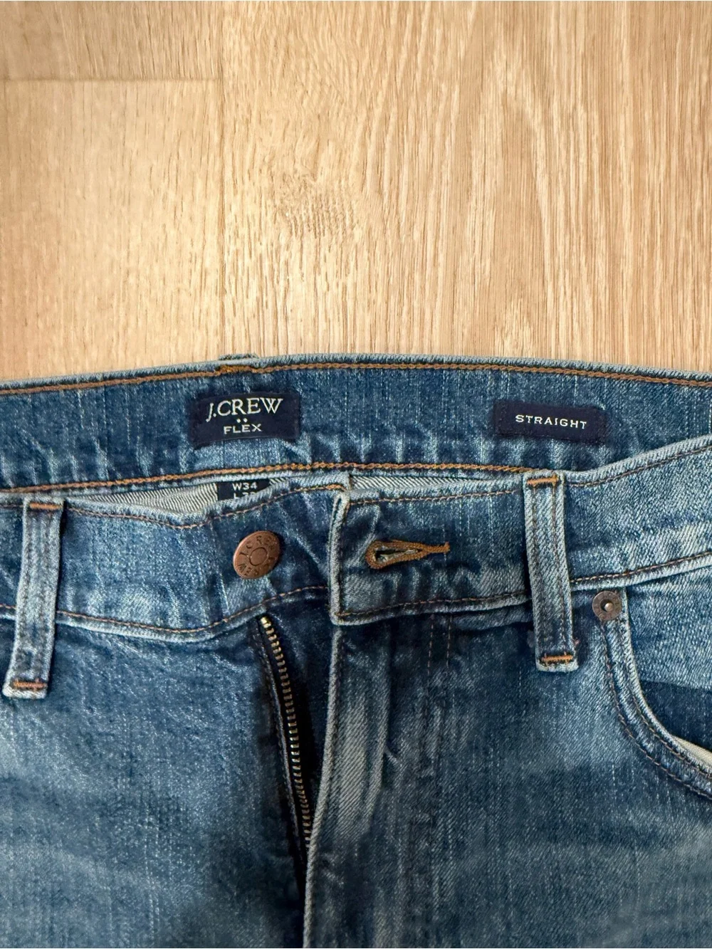 J. Crew Men's Medium Blue Straight-Leg Jeans